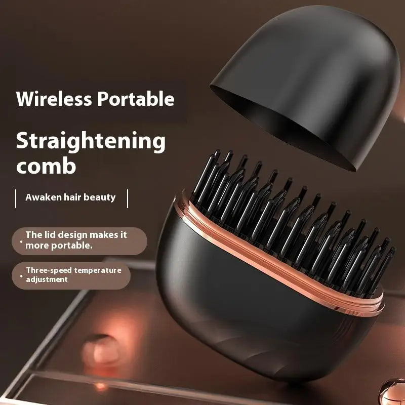 Wireless Charging Hair Comb Professional Straightening Hairdressing Tool for Home Use Long Hair Styling Volumizing Device